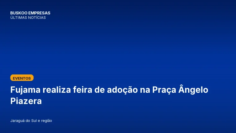 Fujama realiza feira de adoção na Praça Ângelo Piazera