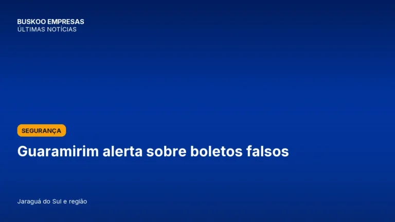 Guaramirim alerta sobre boletos falsos