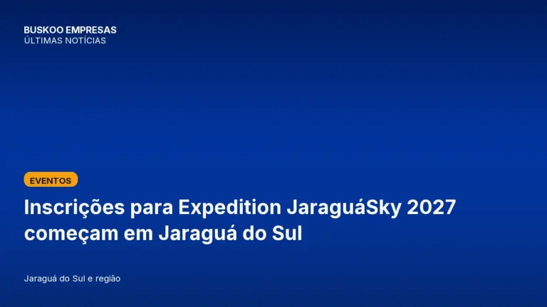 Inscrições para Expedition JaraguáSky 2027 começam em Jaraguá do Sul