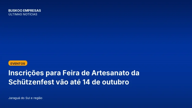 Inscrições para Feira de Artesanato da Schützenfest vão até 14 de outubro