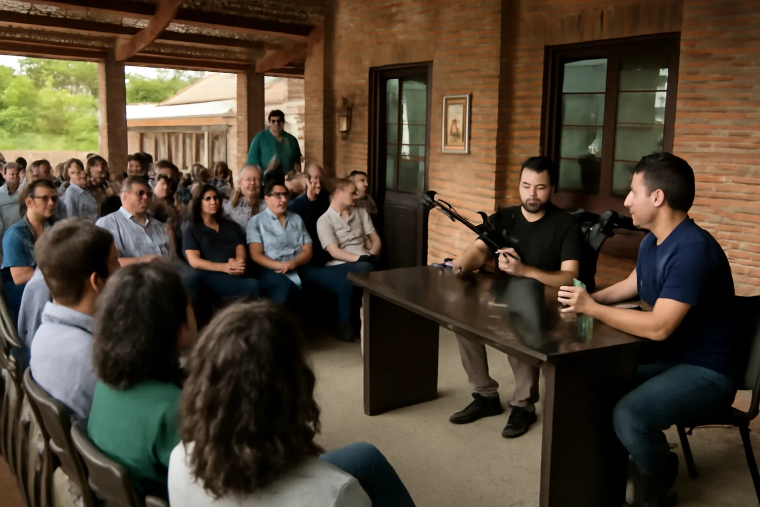 João Adolfo grava podcast e reúne empresários em Jaraguá do Sul
