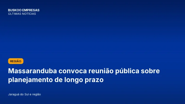 Massaranduba convoca reunião pública sobre planejamento de longo prazo