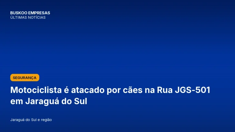Motociclista é atacado por cães na Rua JGS-501 em Jaraguá do Sul