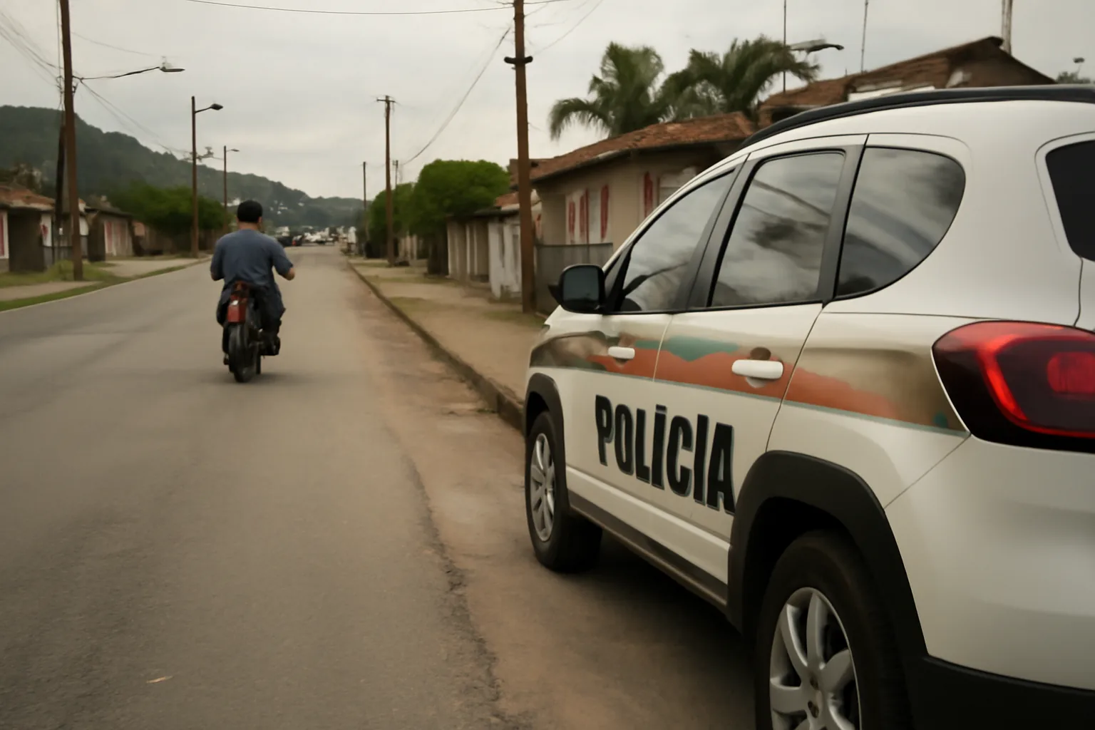 Motociclista é atacado por cães na Rua JGS-501 em Jaraguá do Sul