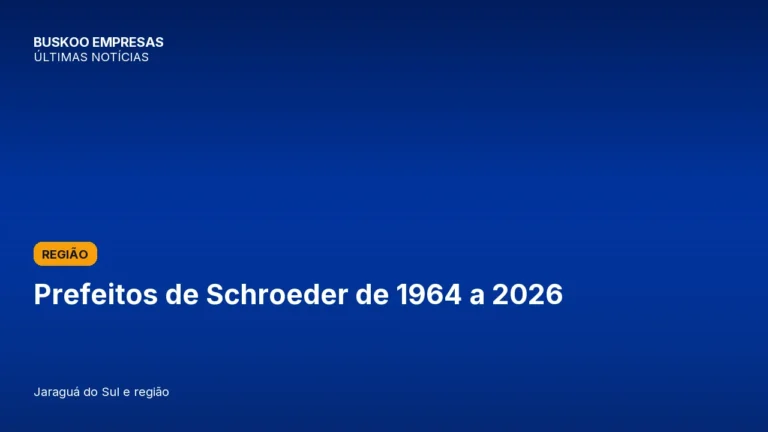 Prefeitos de Schroeder de 1964 a 2026