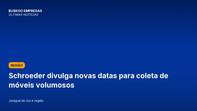 Schroeder divulga novas datas para coleta de móveis volumosos