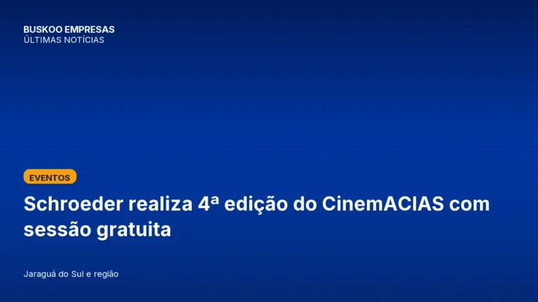 Schroeder realiza 4ª edição do CinemACIAS com sessão gratuita