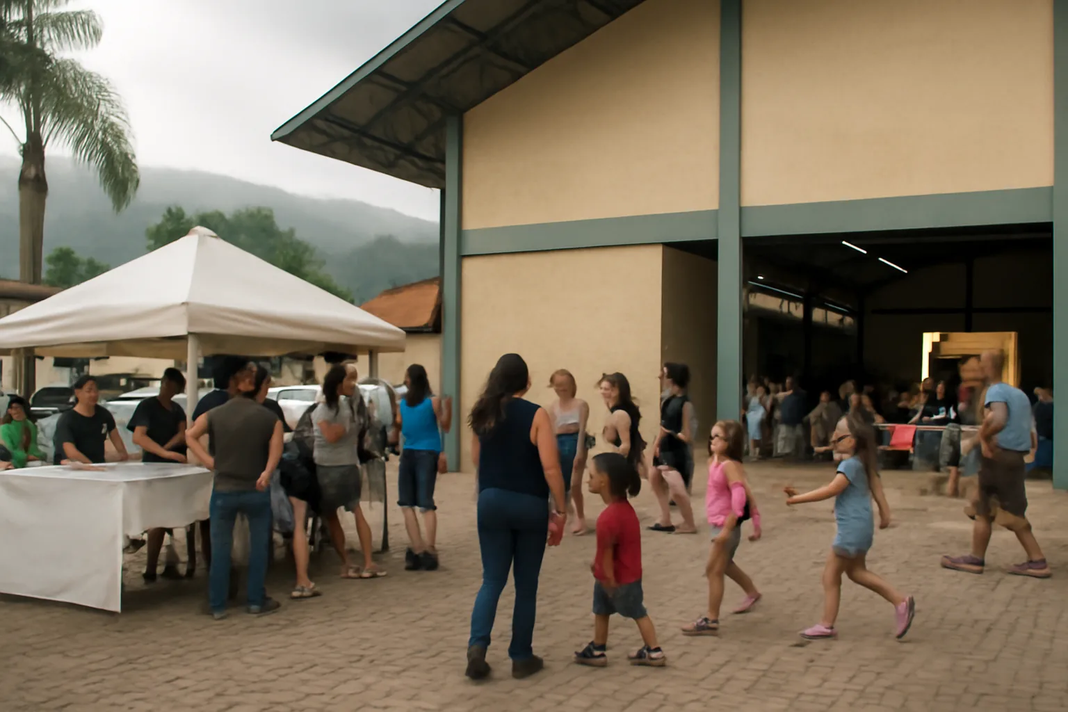 Venda beneficente de pastéis e programação infantil em Schroeder