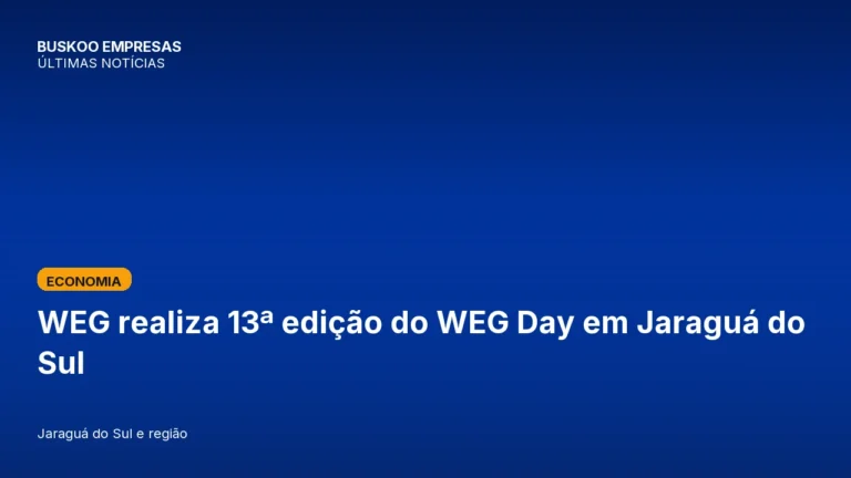 WEG realiza 13ª edição do WEG Day em Jaraguá do Sul